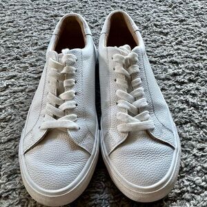 Lucky Brand Lightly worn REAL leather white sneakers